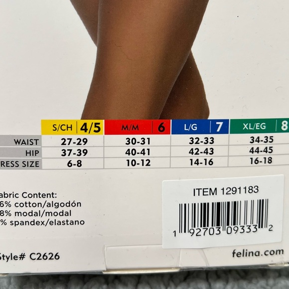 Felina Womens 8 Pack Hi-Cut Brief Cotton Modal Stretch Size M Multicolor - Picture 3 of 14